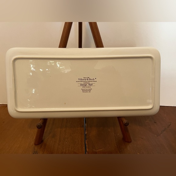 Villeroy & Boch Naif 13 Inch Serving Platter Sandwich Tray & 2 Salad Plates - Picture 5 of 11